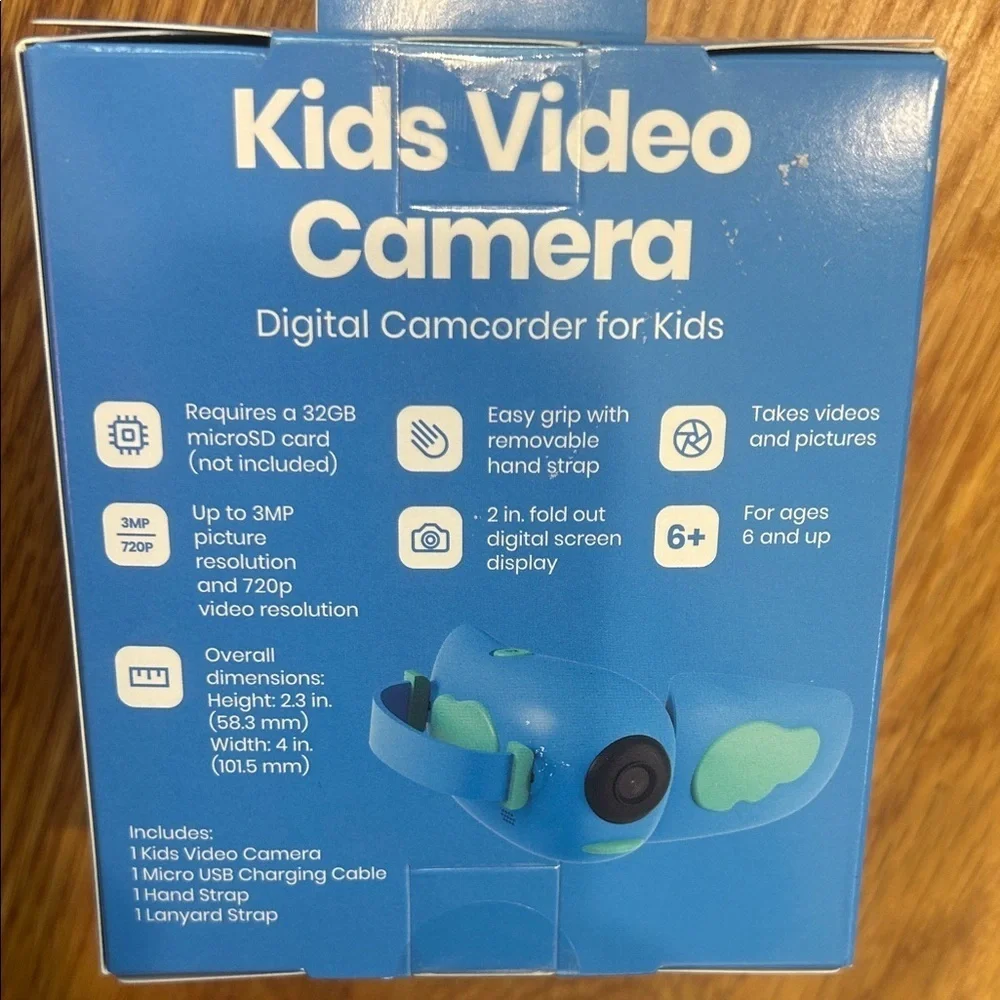 Blue Kids Video Camera new in box digital camcorder blue teal combo
